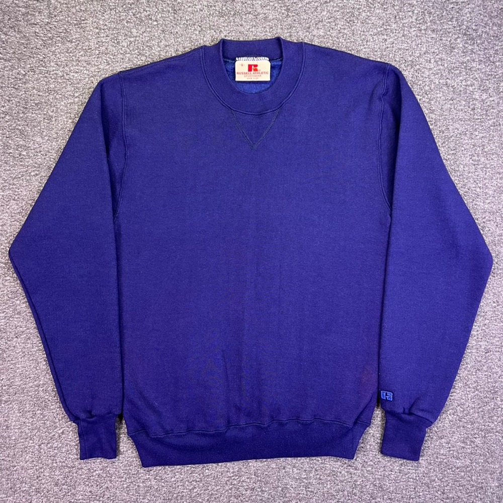Russell Athletic Sweatshirt Mens Small Purple Vintage Pullover Crew Neck USA